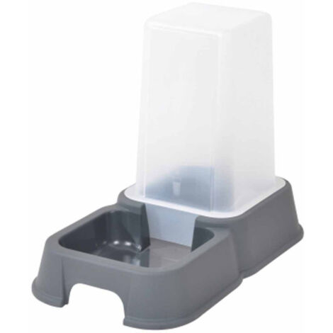 Distributeur d'Eau & Croquettes "Chat" 3,5l Gris