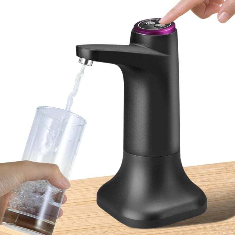 Distributeur d'eau électrique Double Usage avec Base de Support Pompe à Bouteille d'eau Potable Automatique avec usb Universelle pour Camping Bureau