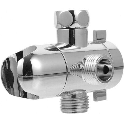 Distributeur d'Eau en T Séparateur à Trois Voies pour Robinet et Pommeau de Douche Inverseur Durite