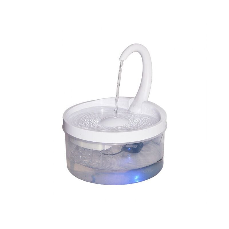 Distributeur D'Eau Pour Chat, Fontaine a Eau Automatique, Bol a Boire Hygienique Frais Avec Lumiere Led, Eau Courante Pour Chats Et Chiens Facile a