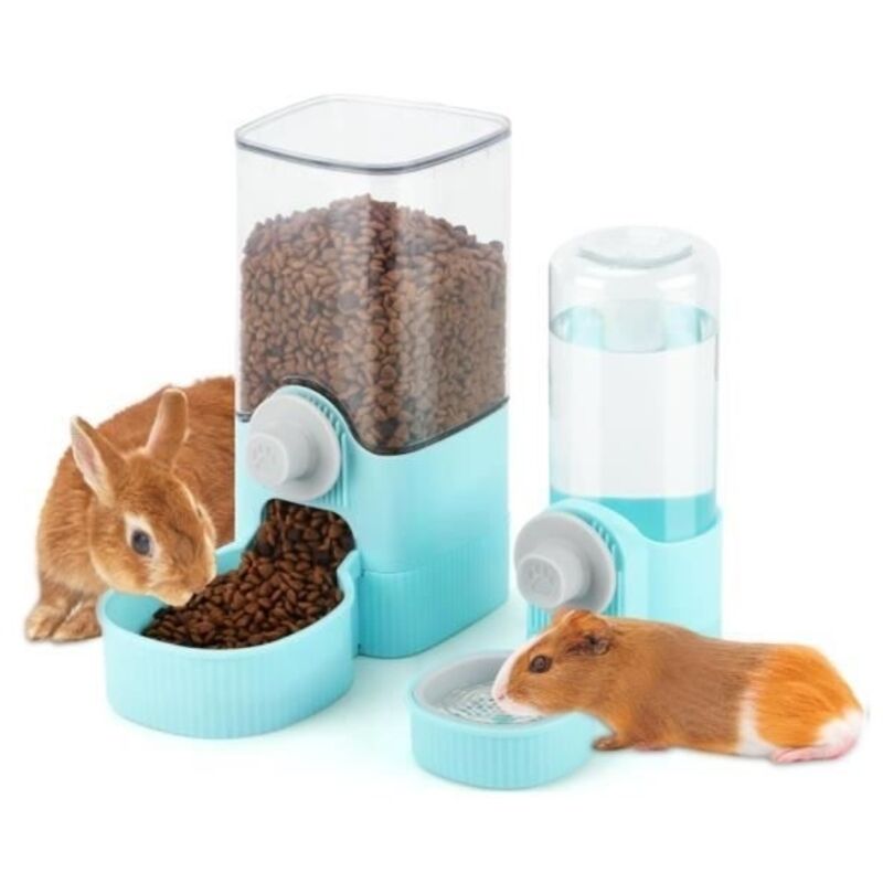 Distributeur d'eau pour lapins - 1,2 l - Bouteille d'eau suspendue - Distributeur automatique de nourriture pour animaux