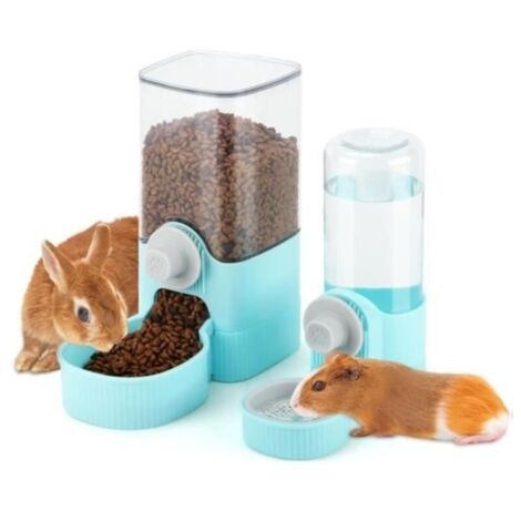 Distributeur d\'eau pour lapins - 1,2 l - Bouteille d\'eau suspendue - Distributeur automatique de nourriture pour animaux