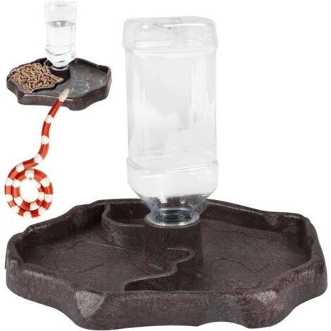 Distributeur d\'eau pour Reptile - 1PCS - 2 en 1 - Abreuvoir Tortue - Mangeoire - Plastique Durable