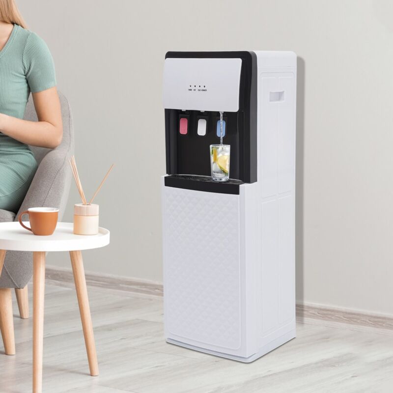 Senderpick – Distributeur d'eau sur pied avec chargement par le bas – Eau chaude, froide et à température ambiante – Puissance 500W chauffage, 90W