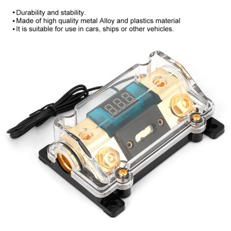 Distributeur d'énergie audio pour véhicules avec affichage digital et fuse de 200A