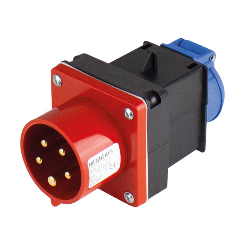 As-schwabe - cee Schutzkontaktsteckdose Adapter 400V/16A/max. 3,5 kW IP44