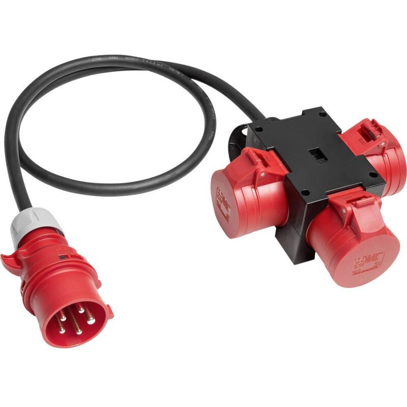 Répartiteur de courant cee PCE 943071jd Répartiteur compact cee 16 a avec câble H07RN-F 5 x 1,5 mm² IP44 X93770