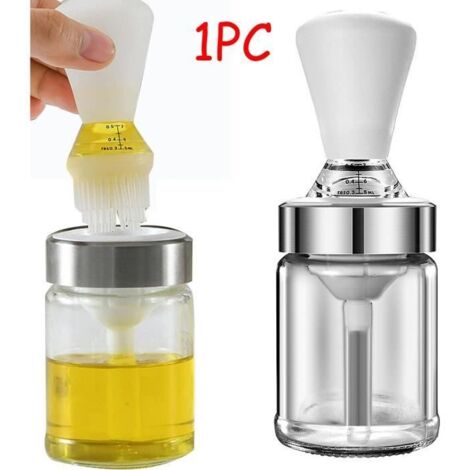 Distributeur d\'huile - Non spécifié - 2 en 1 - Silicone de qualité alimentaire - Verre - 135ML