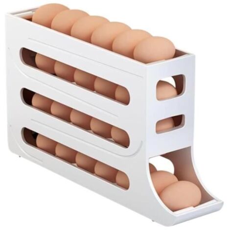 Distributeur D\'œufs Pour Réfrigérateur, Rangement Oeufs Frigo,Rouler Automatiquement La Boîte À Œufs À 4 Niveaux,rangement Frigo
