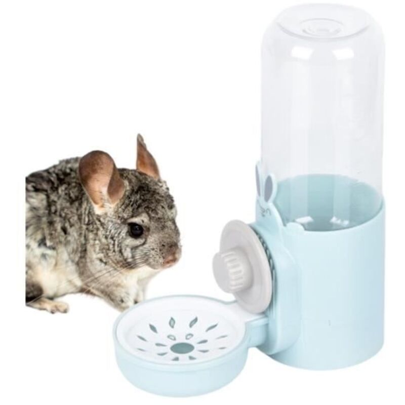 Distributeur Eau Lapin, 500ML Suspendue Abreuvoir Automatique Anti-Goutte Biberon Cochon d'Inde Hamster Chinchilla Hérisson Furet
