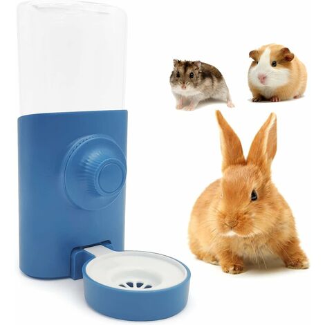 Distributeur Eau Lapin, 600ML Suspendue Abreuvoir Lapin Automatique Biberon Cochon d'Inde Anti-Goutte Biberon Hamster pour Lapin Chinchilla Cochon d'Inde Hérisson Furet