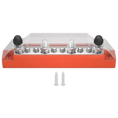 Distributeur électrique 4 plots M6 + 6 bornes M4, bloc de répartition pour câble auto, barrette de jonction batterie, bornier de puissance 12V/24V.