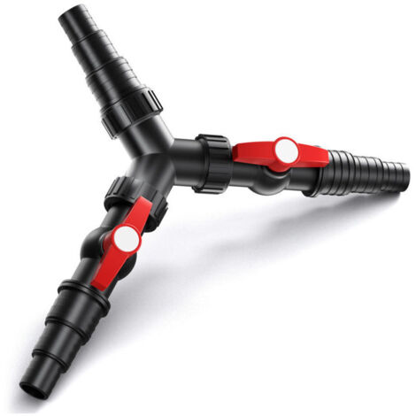 Distributeur en Y Vanne d’arrêt 25 / 32 / 38 mm Raccord nervuré étagé Connecteur