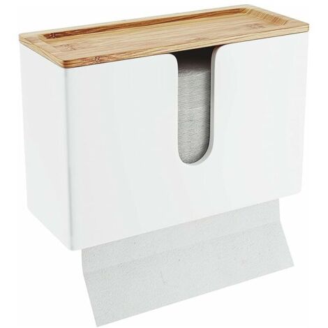 Distributeur Essuie Main Mural  Distributeur Papier Cuisine Et Salle De Bain  Devidoir Essuie Tout Mural  Porte Serviette De Table Feuille À Feuille, Pliés En V/C, Rechargeable