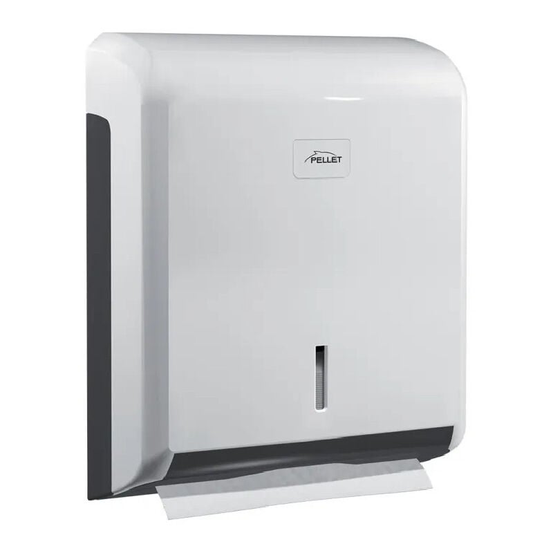 Pellet - Distributeur de papier essuie mains en abs blanc et gris