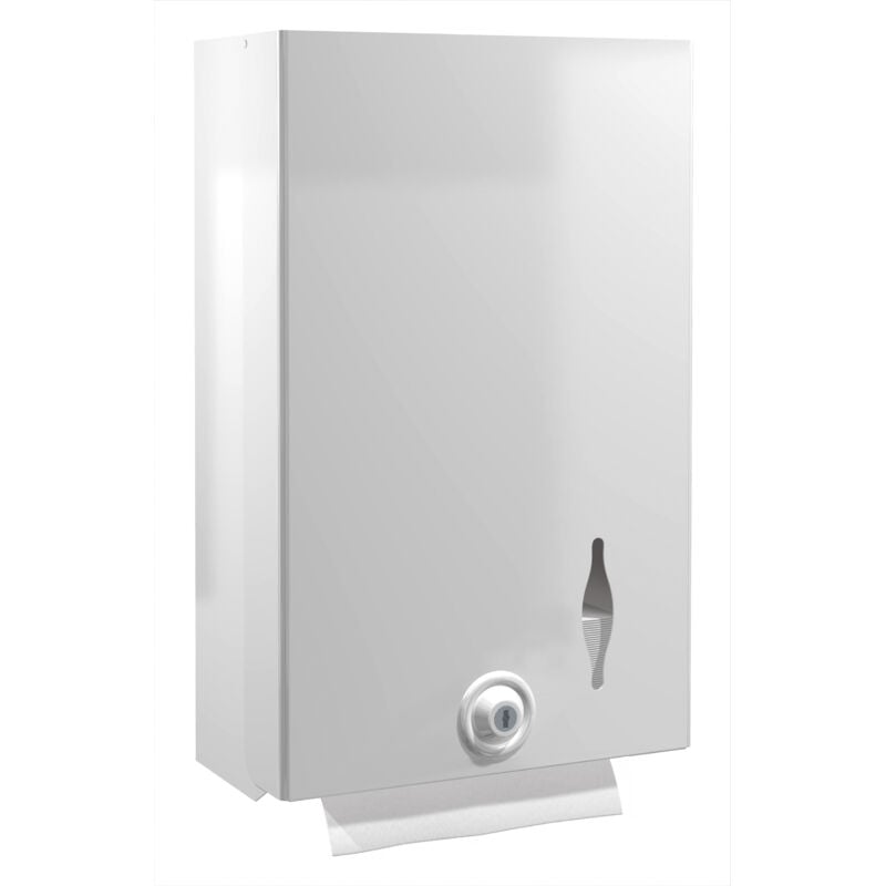 Distrib. essuie-mains métal blanc - Matériel professionnel - JVD