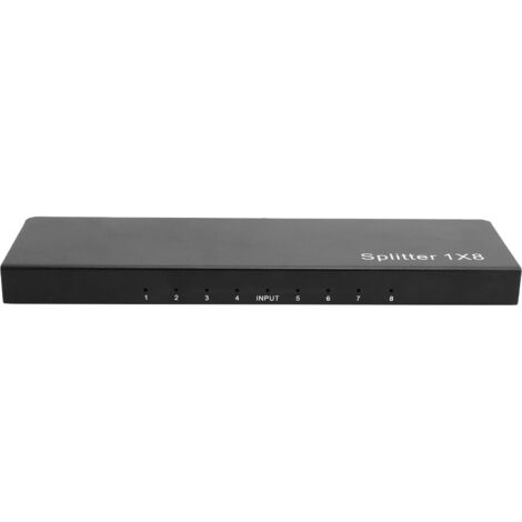 Distributeur HDMI 8 Sorties 1080P, Splitter Audio Vidéo 1.4, Alimentation 100‑240V avec Prise UE, Modèle F118