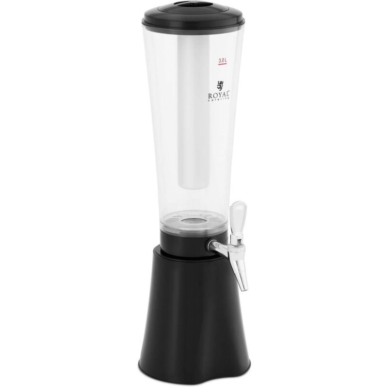 Distributeur Jus De Fruits Boisson Froide Cocktail Réfrigéré 3 l Robinet led - Gris, Noir