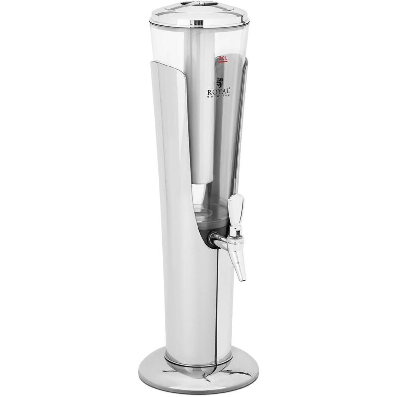 Distributeur Jus De Fruits Boisson Froide Cocktail Réfrigéré 3 l Robinet led - Marron