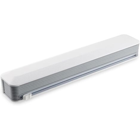 Distributeur magnétique de film plastique avec coupe-papier coulissant, organiseur de film plastique réutilisable pour le rangement de la cuisine