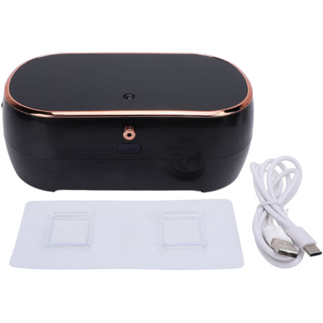 Distributeur Mousse Écologique Automatique sans Contact Noir Montage Mural IPX5 3 Vitesses Réglables 350ml 17x6.3x10cm 2000mAh