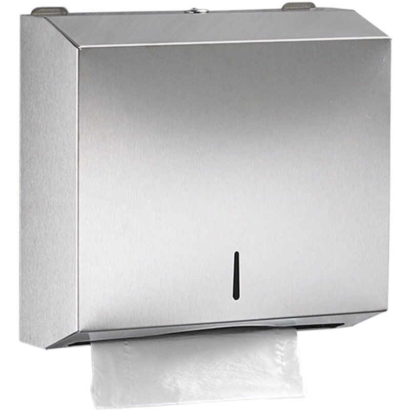 Distributeur d'essuie-tout mural à percer, distributeur de papier essuie-tout en acier inoxydable brossé, distributeur de papier toilette pour salle