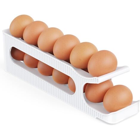 Distributeur Oeuf - 1 Pièce - Plastique - Roulage Automatique - Pour Réfrigérateur Et Cuisine - 12 Œufs