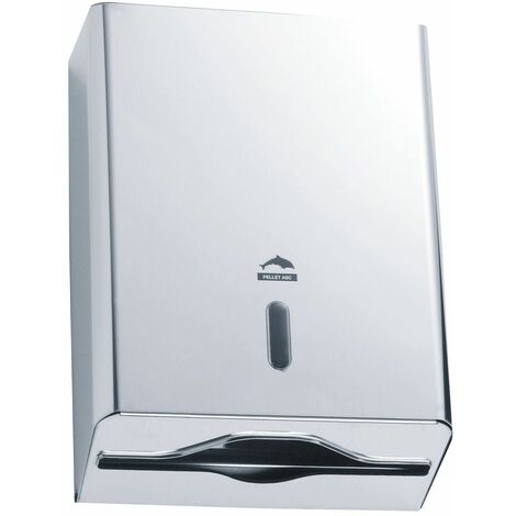 Distributeur papier essuie-mains - Inox - finition poli brillant