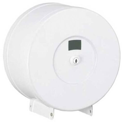 Distributeur papier toilette - Décor : Blanc - Hauteur : 300 mm - Largeur : 290 mm - Matériau : Acier - Poids : 1,4 kg - Profondeur : 118 mm - ROSSIGNOL