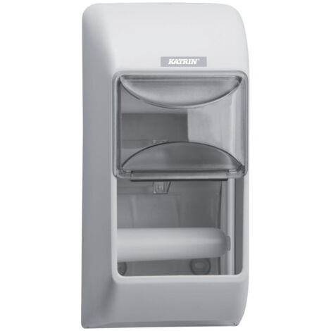 Distributeur papier toilette WC, 2-rouleaux, Blanc