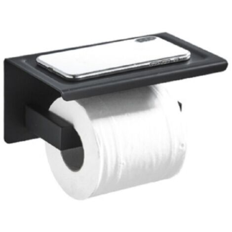 Distributeur papier WC avec étagère LOFT-GAME noir mat - Noir