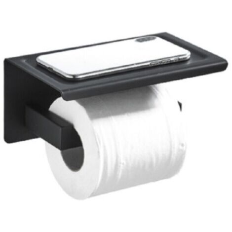 Distributeur papier WC avec étagère LOFT-GAME noir mat - Noir