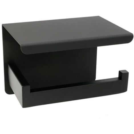 Distributeur papier WC avec étagère LOFT-GAME noir mat - Noir