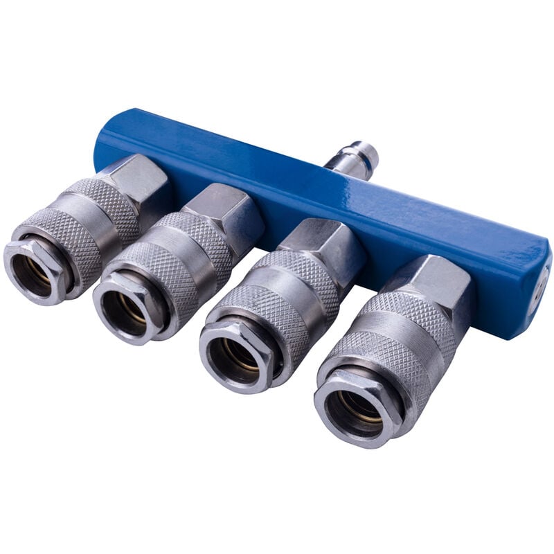 Scheppach Distributeur pneumatique à 4 voies - Pour tous types de compresseurs