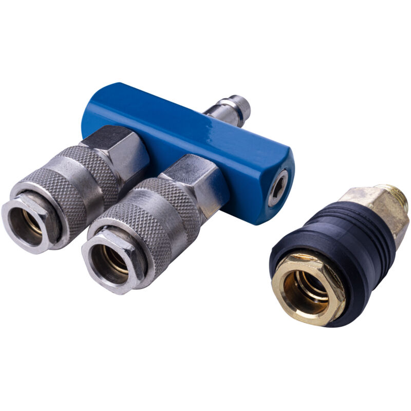 Scheppach - Distributeur pneumatique à 2 voies - Pour tous types de compresseurs