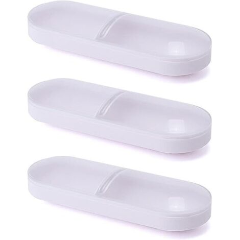 Distributeur portable de cotons-tiges de voyage en 3 pièces avec deux compartiments