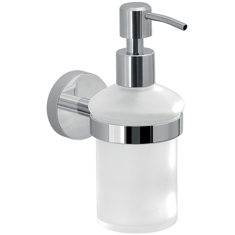Distributeur de savon avec distirbuteur en metal chrome 6,8X10,7X15,9 cm réf 23811300200 Gedy 000023811300200