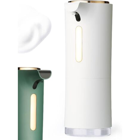 Distributeur Savon Automatique, Distributeur de Savon Mousse avec Capteur Infrarouge, Diffuseur d'Huiles Essentielles, laver les mains sans contact pour Salle de Bain, Cuisine(Blanc)-Fei Yu