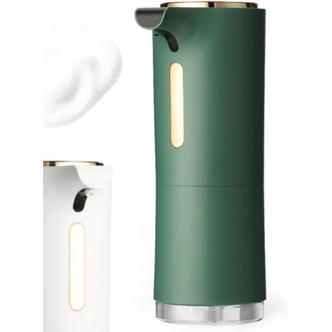 Distributeur Savon Automatique, Distributeur de Savon Mousse avec Capteur Infrarouge, Diffuseur d'Huiles Essentielles, laver les mains sans contact pour Salle de Bain, Cuisine(Vert)-Fei Yu