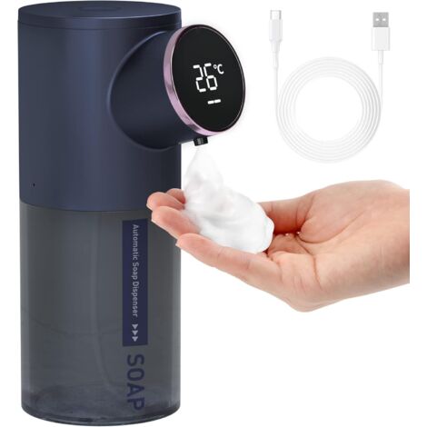 Distributeur Savon Automatique, Distributeur Savon Mousse De Bureau Rechargeable de 320 ML, Distributeur de Savon, Le Bureau, Le Centre Commercial, l'hôpital-Fei Yu