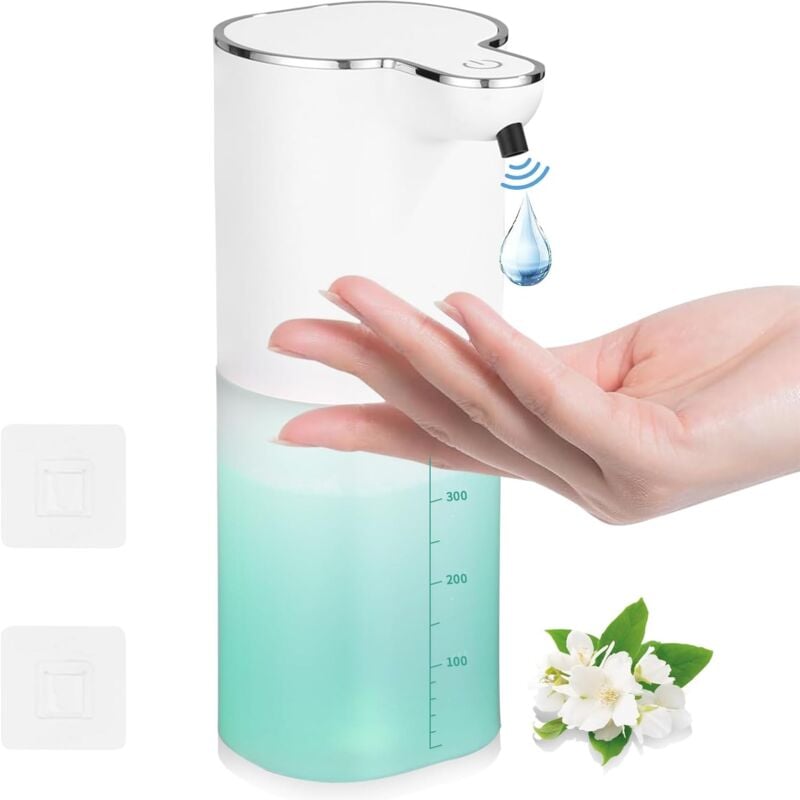 Distributeur Savon Automatique Mural, 400ml Distributeur de Savon Automatique, avec usb Rechargeable, IPX5 étanche sans Contact Distributeur