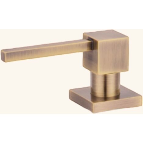 Distributeur savon carré encastrable Helika vieux bronze