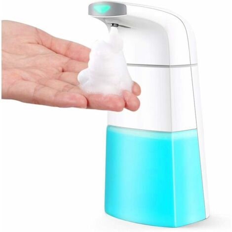 Distributeur Savon Mousse Automatique Distributeur de Savon Liquide 310 ML avec Capteur Infrarouge Alimenté par 3 Piles AA pour Salle de Bain Cuisine École Bureau
