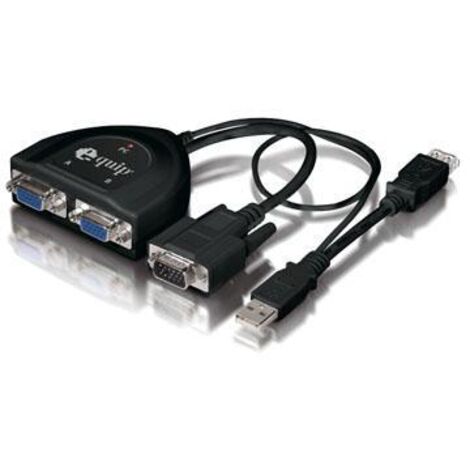 Distributeur Splitter VGA 2 Moniteurs C/ Câbles