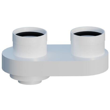 Distributeur système PP plat DN60/100 mm x 80/80 mm avec joint [EPDM] ONNLINE