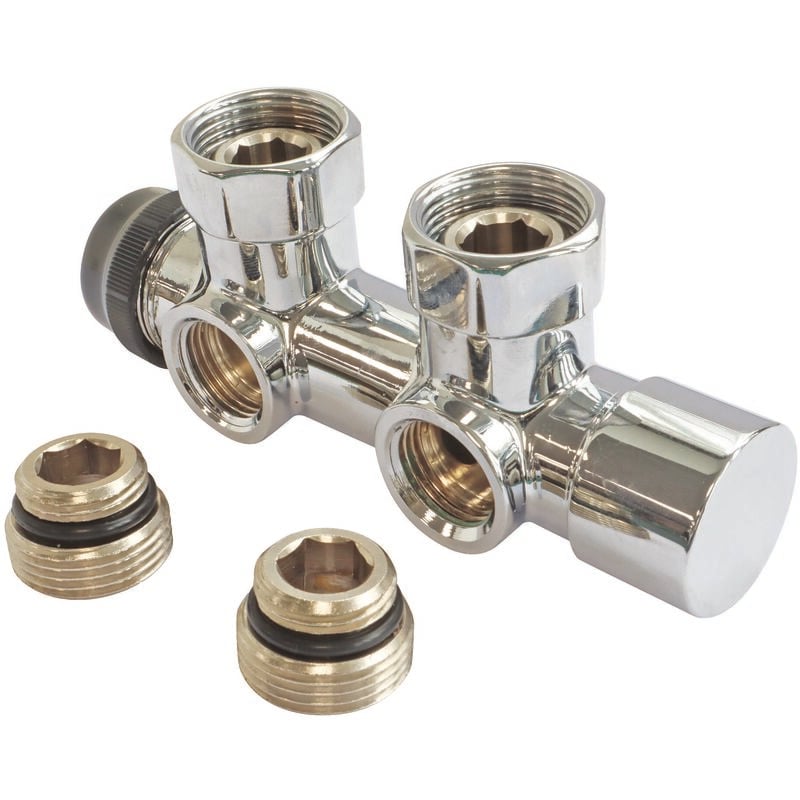 Somatherm For You - Distributeur thermostatique bitube design chromé pour raccordement mural