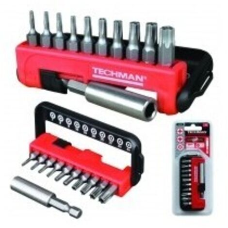 distributeurs 10 embouts 's2' assortis + porte embouts caractéristiques tt15 / tt20 / tt25 / tt30 / pz1 / pz2 / pz3 / ph1 / ph2