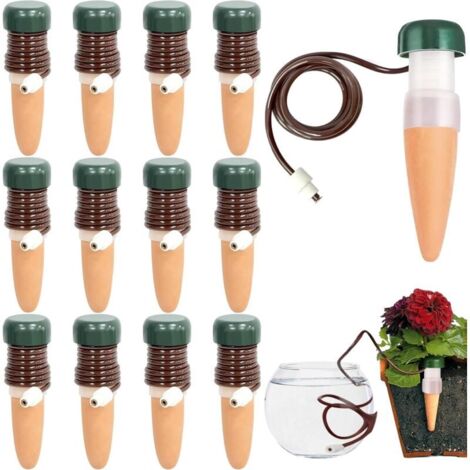 Distributeurs d'Eau Auto Arrosage pour Plantes   Lot de 12 Pièces, Idéal pour Jardin Intérieur et Fleurs, Distributeur Pratique