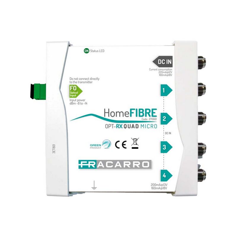 Distribution fibre optique FRACARRO OPT-RX-QDMICRO