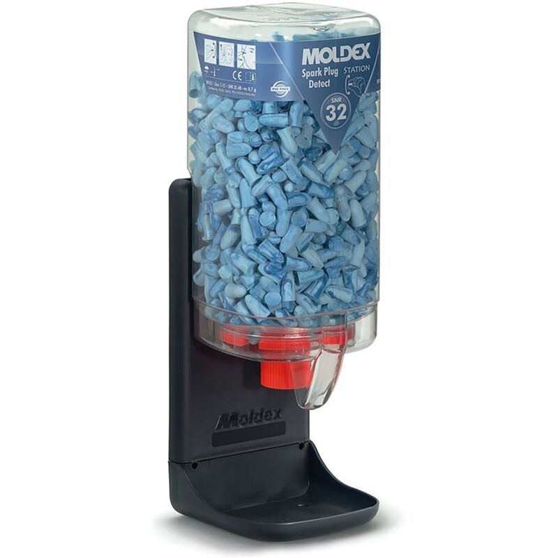 Moldex 7859 Dispenser with 500 Spark Plug Detectable Earplugs - M7859